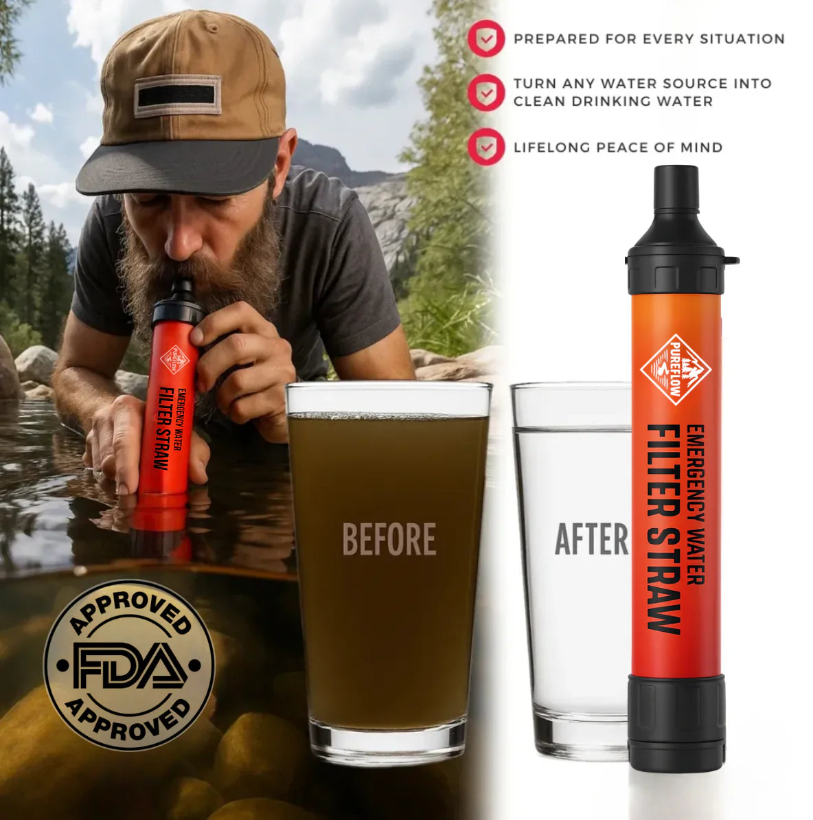 SURVIVOR STRAW™ Water Purefier